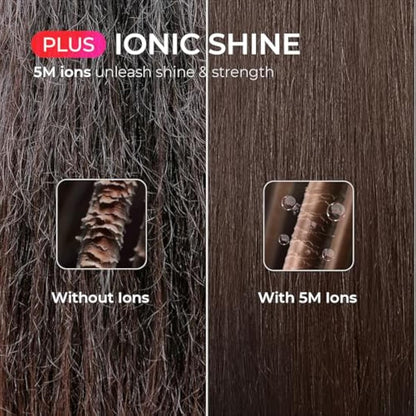 TYMO Hair Straightener Comb Plus - Hair Straightening Brush & Iron with Nano Titanium Coating for Even Heat, 9 Temperature Settings & LED Screen, Professional Hair Tools for Styling