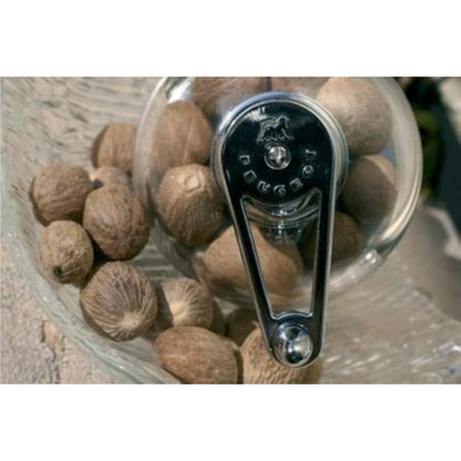 PEUGEOT - Tidore 11 cm Nutmeg Grinder - with Storage Compartment - Acrylic - Made in France - Transparent Colour