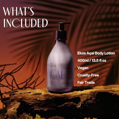 Natura - Ekos Açaí Revitalizing Body Lotion - Vegan Skin Care - 24 Hours of Soft Skin - Improves Skin Elasticity - Acai Oil - Brazilian Beauty Secrets - Self Care & Body Care - 13.5 fl oz (400ml)