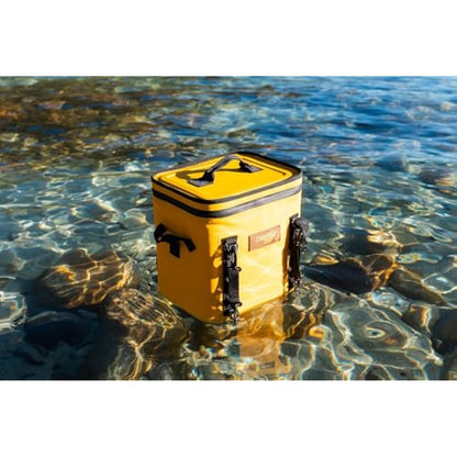 THURSO SURF Soft Cooler 24 Can Portable Ice Cooler Bag — 48 hr Insulation Leakproof & Airtight Waterproof Zipper Floating Beach Cooler for Travel Camping Kayak Paddleboard