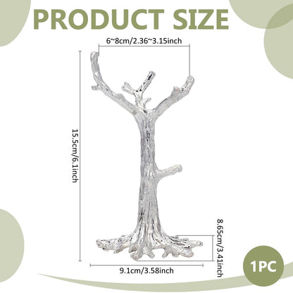 PH PandaHall Crystal Ball Stand Tree Shaped Sphere Holder Silver Crystals Holder Rack for 8 to 10cm Spheres Display Stand Metal Stone Ball Base