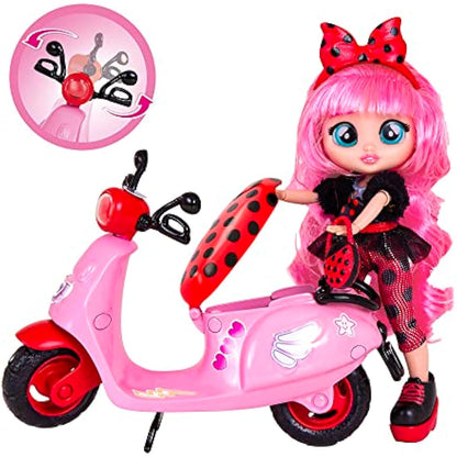 Cry Babies BFF by Lady Playset Dolls Bambola BFF Lady Ha Il SUO Scooter, 10 Accessories, Giocattolo Bambine and Bambini +3 Anni