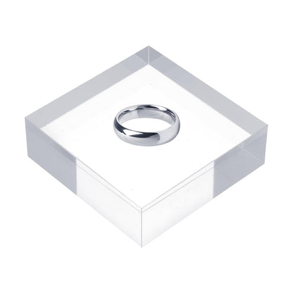 sourcing map Acrylic Square Display Blocks, 76.2 x 76.2 mm/3" x 3" Clear Jewelry Display Base Polished Cube Riser Stand Display Holder Base for Ring