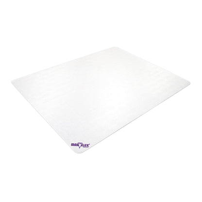 Marvelux 75 x 120cm (30" x 47") Heavy Duty Premium Polycarbonate Rectangular Office Chair Mat for Low, Standard and Medium Pile Carpets, Transparent