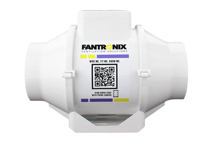 Fantronix 4 inch (100 mm) dia Universal Quiet Operation Inline Bathroom Fan Intake Hydroponic Shower Duct Ventilation Fan for hydroponics Room