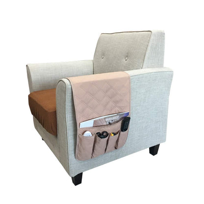 Qchomee Sofa Armrest Caddy Organizer Storage Armrest Chair Desk Sofa Organiser Non-slip TV Remote Control Handset Holder Couch Pocket Organizer for