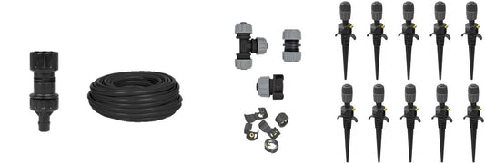 HOZELOCK - Universal Irrigation Kit : Ideal for Watering Borders, Flowerbeds and Vegetable Gardens, Easydrip Universal Drippers/sprinklers, Supplied