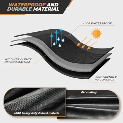 wide smile Double Egg Chair Cover Outdoor Waterproof Heavy Duty Garden Cocoon Wicker Patio 2 Seat Large Egg Swing Chair Pod Cover 420D Oxford Fabric With Zipper and Drawstring 230x200CM Black