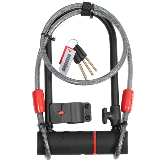 Zefal 4947B K-Traz U17 & Cable Extension U-Lock, Black, 115 x 230mm/120cm