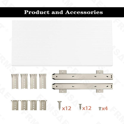 FRMSAET Under Desk 20/24/30 inch Keyboard Drawer Platform(24 inch,White)