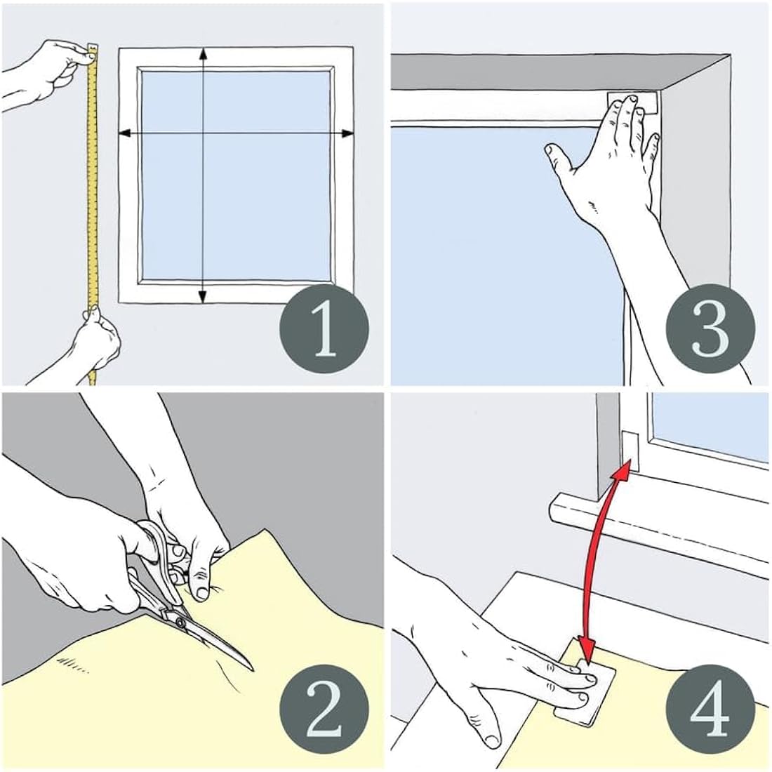 Easynight Blackout Blind, 100% Light Blocking Fabric, Large, Fit Any Size/Shape Up To 200x145cm, Made to Measure Service Available, No Drill, Easy Use Temporary Permanent Anywhere