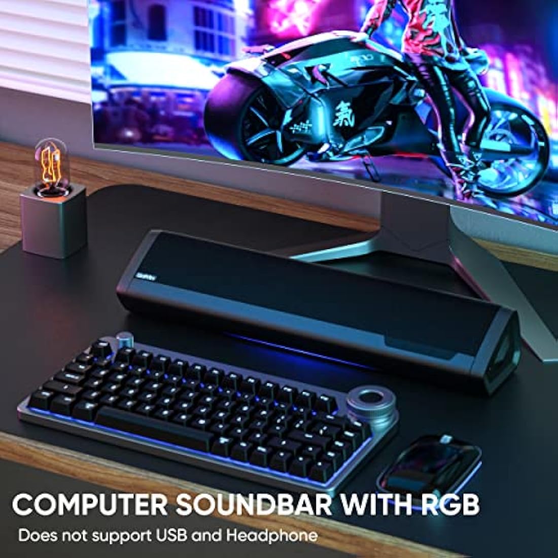 Saiyin Sound Bar for TV, Soundbar with Bluetooth 5.3,Optical, AUX Inputs, 17-Inch Small TV Sound Bar Speakers with Visual Volume Adjustment (17 inch, Balck, DS6305)