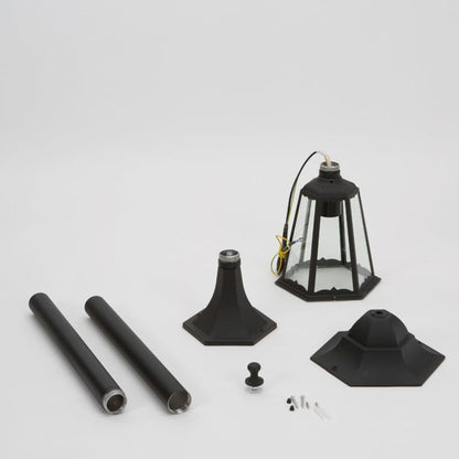Smartwares Outdoor Lantern, Garden Post, Aluminium & Glass, 125cm, Wired, 60 Watt, E27