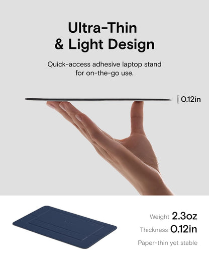 MOFT Laptop Stand for Desk, Adhesive Laptop Stand with Open Design for Heat Dissipation, 2 Adjustable Viewing Angles