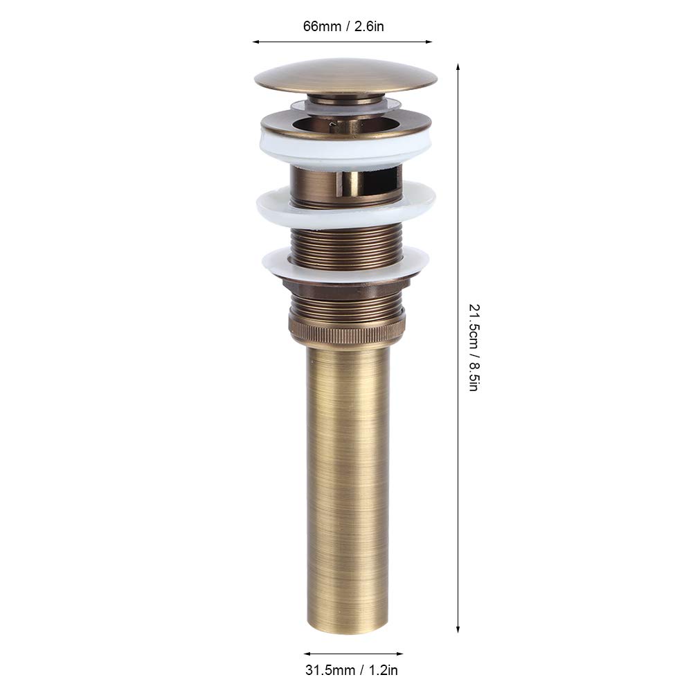 Basin Drain Stopper 40 to 45mm Mounting Hole Popup Drain for Sink Drains