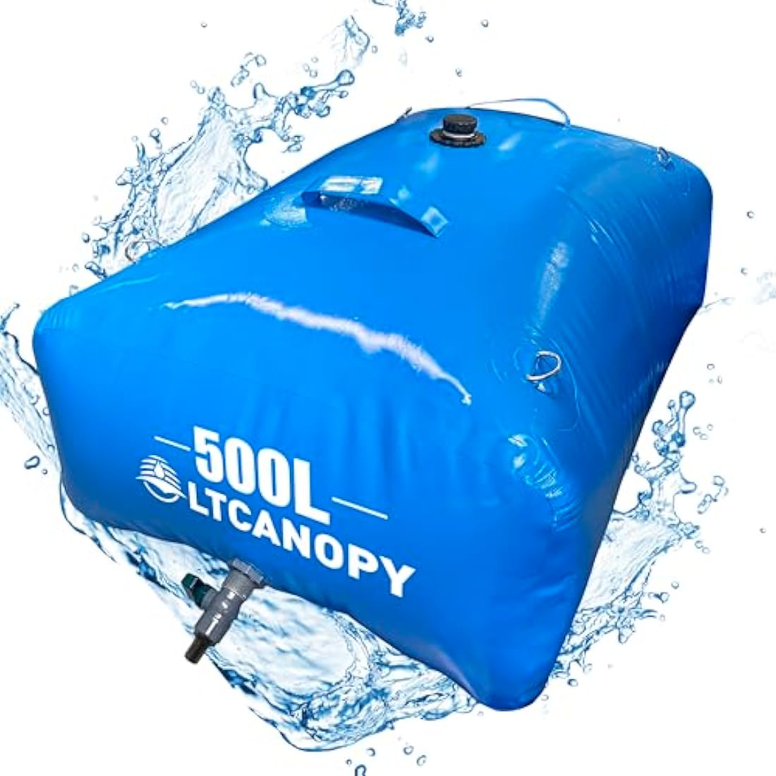 LTCANOPY 500L/132 Gallon Bubble Tank Large Collapsible Water Bag for Farmland Irrigation, Emergency Use
