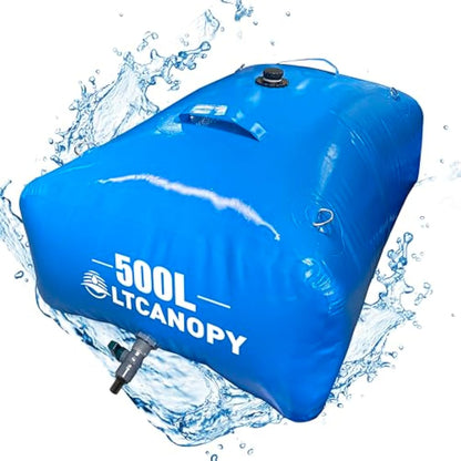 LTCANOPY 500L/132 Gallon Bubble Tank Large Collapsible Water Bag for Farmland Irrigation, Emergency Use