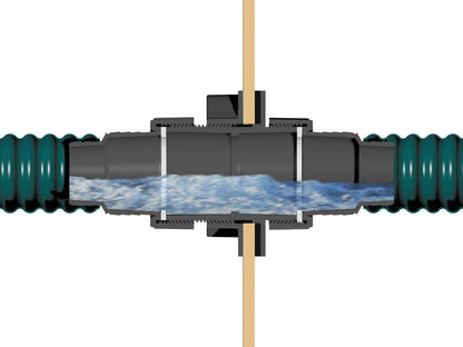 Oase 57154 Tradux Wall Feed-Through, Black, Klein