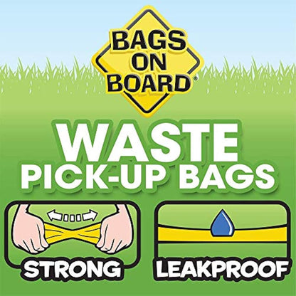 Bags On Board Dog Poo Bags | Strong, Leak Proof Dog Waste Bags | 140 Patterned Bags