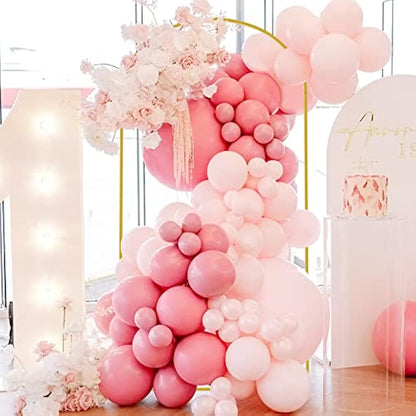 Wokceer 7.2 FT Wedding Arch Backdrop Stand Gold Metal Balloon Arch Backdrop Stand for Wedding Ceremony Birthday Party Bridal Baby Shower Garden Floral Arch Decoration