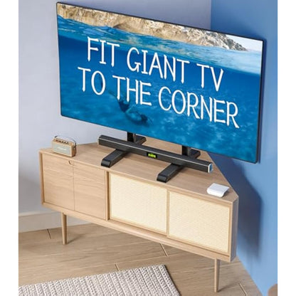 Universal TV Stand, Table Top TV Stand Base Wobble-Free Replacement for Most 24 to 80 Inch LCD LED TVs, 7 Height Adjustable TV Legs Hold up to 68kg, Max VESA 800x500mm, Black AX10TB02