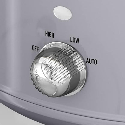 Swan SF17021GRN Retro Slow Cooker with 3 Temperature Settings, Keep Warm Function, 3.5L, 200W, Retro Grey