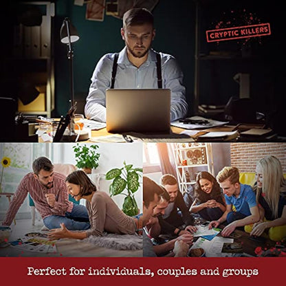 Cryptic Killers Unsolved mystery game - Cold Case Files Investigation - Detective clues/evidence - Solve the crime - Individuals, date nights & party groups - Murder at the Movie Theater