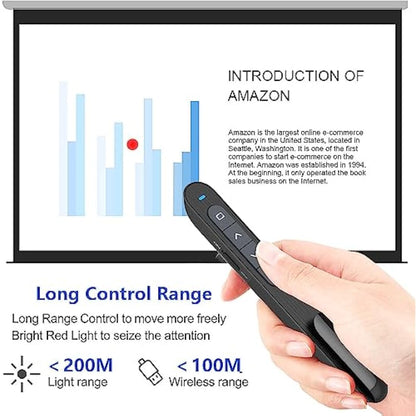Presentation Clicker for PowerPoint Remote, Hyperlink Volume Wireless Presenter Remote Presentation Pointer, USB Presentation Remote Slide Advancer PPT Clicker for Computer Laptop Mac