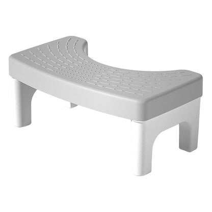 Fdit Toilet Stool for Adults & Kids, Non Slip Bathroom Squat Stool Poop Stool, Lightweight PP Foot Stool Potty Stool for Constipation Relief (Grey)