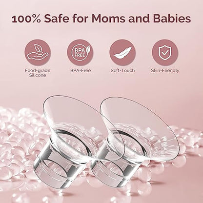 semai Flange Inserts 13mm Breast Pump Parts Compatible with Medela/Momcozy S12 Pro/S9 Pro/S12/S9/Spectra/Elvie 24mm Breast Pump Shields/Flanges, Reduce 24mm Nipple Tunnel Down to Correct Size, 4PCS