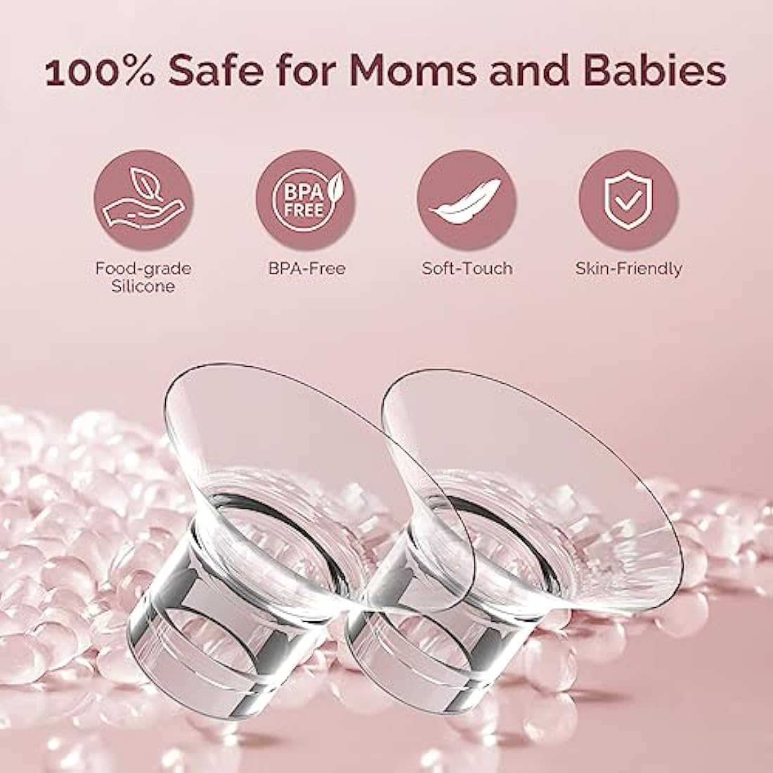 semai Flange Inserts 13/15/17/19/21mm Compatible with Medela/Momcozy S12 Pro/S9 Pro/S12/S9/Spectra/Elvie 24mm Breast Pump Flanges, Reduce 24mm Nipple Tunnel Down to Correct Size, 5PCS (NOT 5 Pairs)