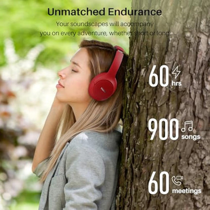 TOZO HT2 Hybrid Active Noise Cancelling Wireless Headphones, 60H Playtime Lossless Audio Over Ear Bluetooth Headphones, Hi-Res Audio Deep Bass Foldable Lightweight Headset for Workout