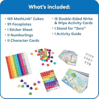 Learning Resources MathLink Cubes Numberblocks 1-10 Activity Set, Early Years Maths Learning, Build, Learn & Play in The Classroom & at Home