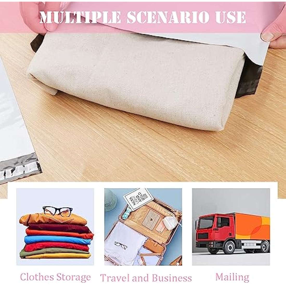 50pcs 28x42cm Pink Vinted Postage Bags Mailing Bags for Clothes,Mailing Poly Postal Self Seal Bags,Parcel Shipping Bags Strong Packaging Bags Delivery Bags Plastic Envelopes for Posting Clothes Parcel