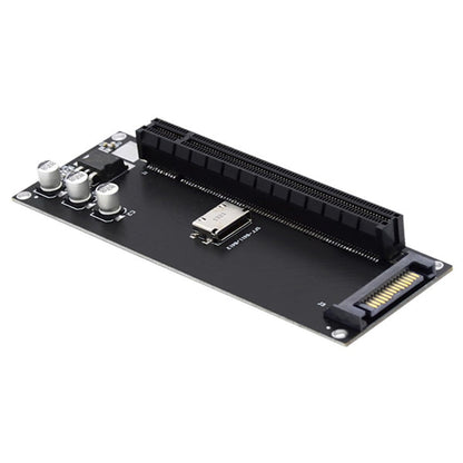 VOANZO Oculink SFF-8611/8612 to PCI-E 4.0 x16 Expansion Card with SATA Power Connector for External Graphics Cards