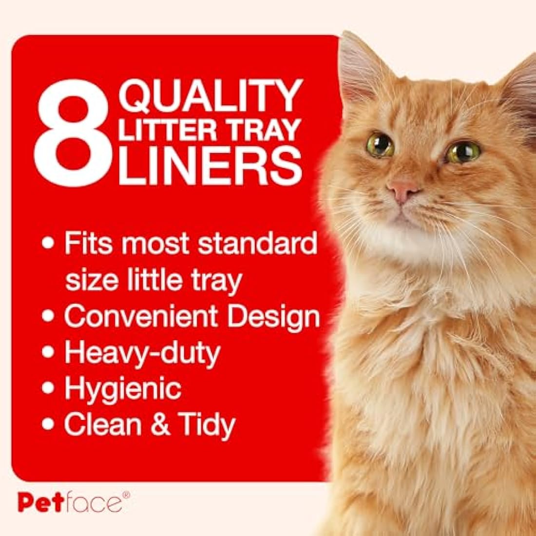 Petface Cat Litter Tray Drawstring Liners, 8 Large Liners
