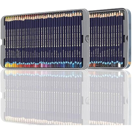 Derwent Inktense Permanent Watercolour Pencils, Set of 72 in 2 Layer Tin, 4mm Premium Core, Water-Soluble, Ideal for Colouring, Painting and Crafting, Professional Quality (2301843)