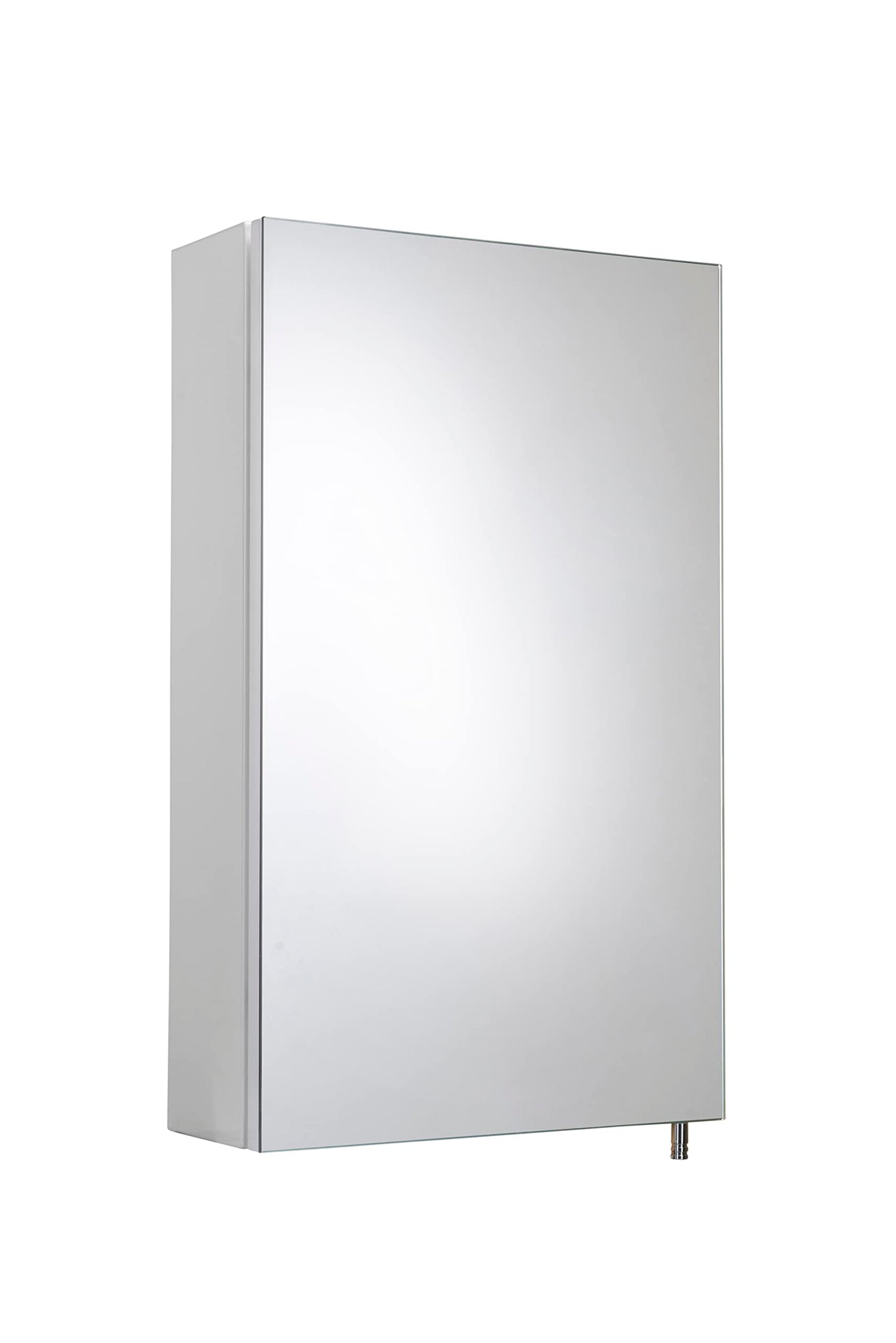 Croydex Cullen White Steel Bathroom Mirror Cabinet, Single Door Cabinet with Adjustable Internal Shelf, Pre-Assembled & All Hardware Included, Help