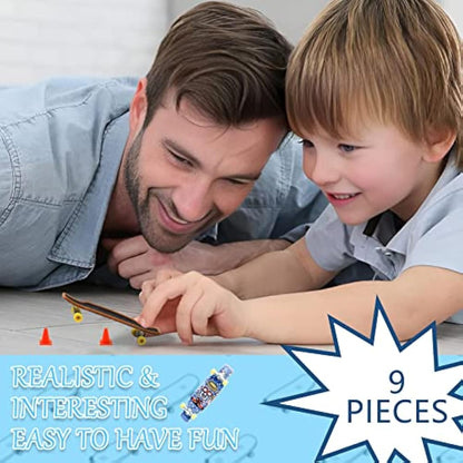 Morofme Mini Finger Toy Set: Finger Skateboards, Shoes, Pants & Knee Pads for Graffiti Fingerboard for Kids & Adults