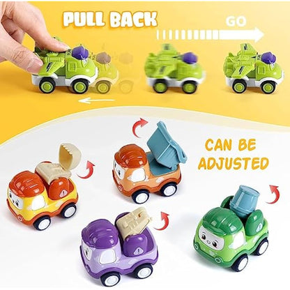 LULULIA Toys for 1 Year Old Boys Gifts, 12 Pcs Pull Back Cars Toddler Toy Cars for 1 2 Year Olds, 1st Birthday Gifts for Boys Girls, Christmas Baby Gifts Boy Toys Age 1