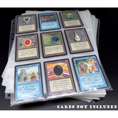 docsmagic.de 200 Premium 9-Pocket Pages Album Sleeve - MTG, PKM, YGO - Polypropylene (PP), Acid free, Rigid, A4, 2.28 kg