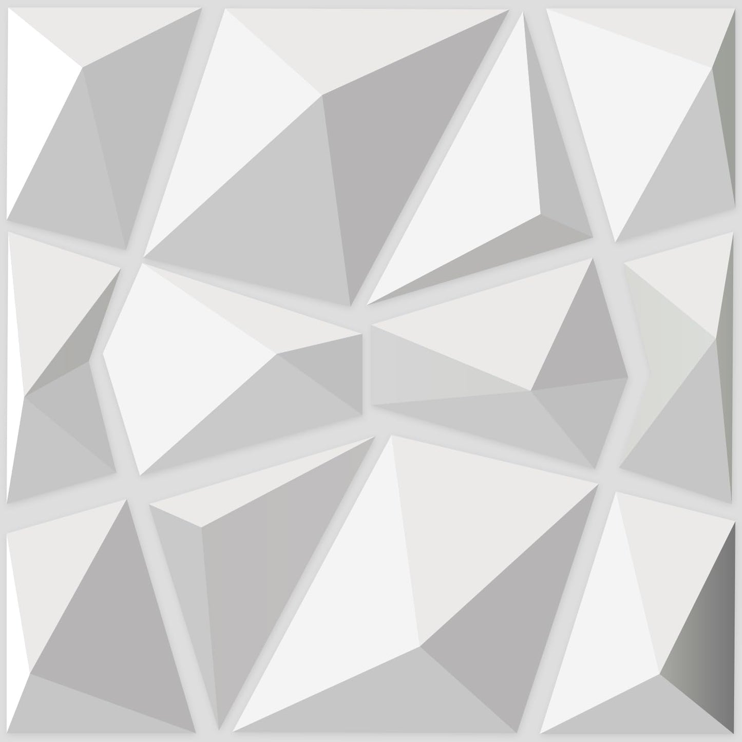 Art3d Decorative 3D Wall Panels in Diamond Design, 12"x12" Matt White for Home and Office Decor (33 Pack)