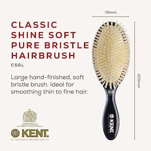Kent Large Pure Soft White Bristle Cushioned Brush - CSGL (PACK OF 1)