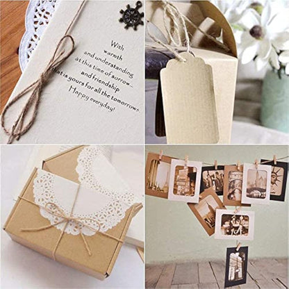 jijAcraft 3.5cm Mini Wooden Pegs: 100Pcs Mini Photos Pegs for DIY Crafts Brown Photo Display Clips Small Wooden Clothes Peg for Hanging Photos Cards