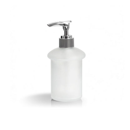 Replacement Frosted Glass Soap Dispenser Bottle with Pump, 200ml Spare Liquid Soap Bottle Compatible with Wall Mounted Holder Bathroom Bracket
