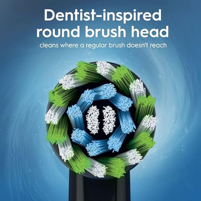 Oral-B Vitality Pro Electric Toothbrushes Adults, Oral B Electric Toothbrush, 1 Handle, 2 Toothbrush Heads, 3 Brushing Modes Including Sensitive Plus, Rechargeable Toothbrush, 2 Pin UK Plug, Blue