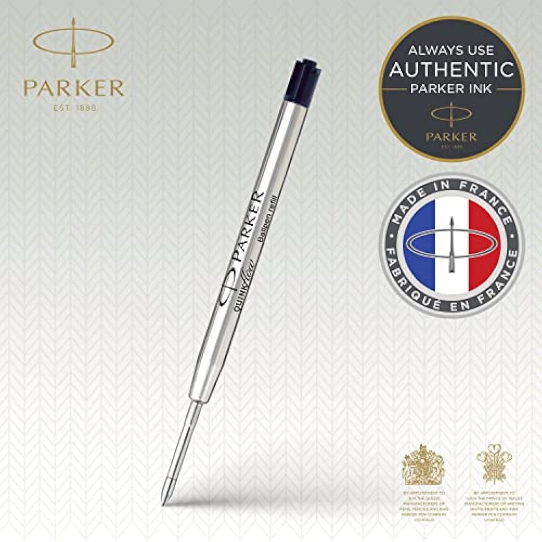 Parker Ballpoint Pen Refills | Medium Point | Black QUINKflow Ink | 6 Count Value Pack