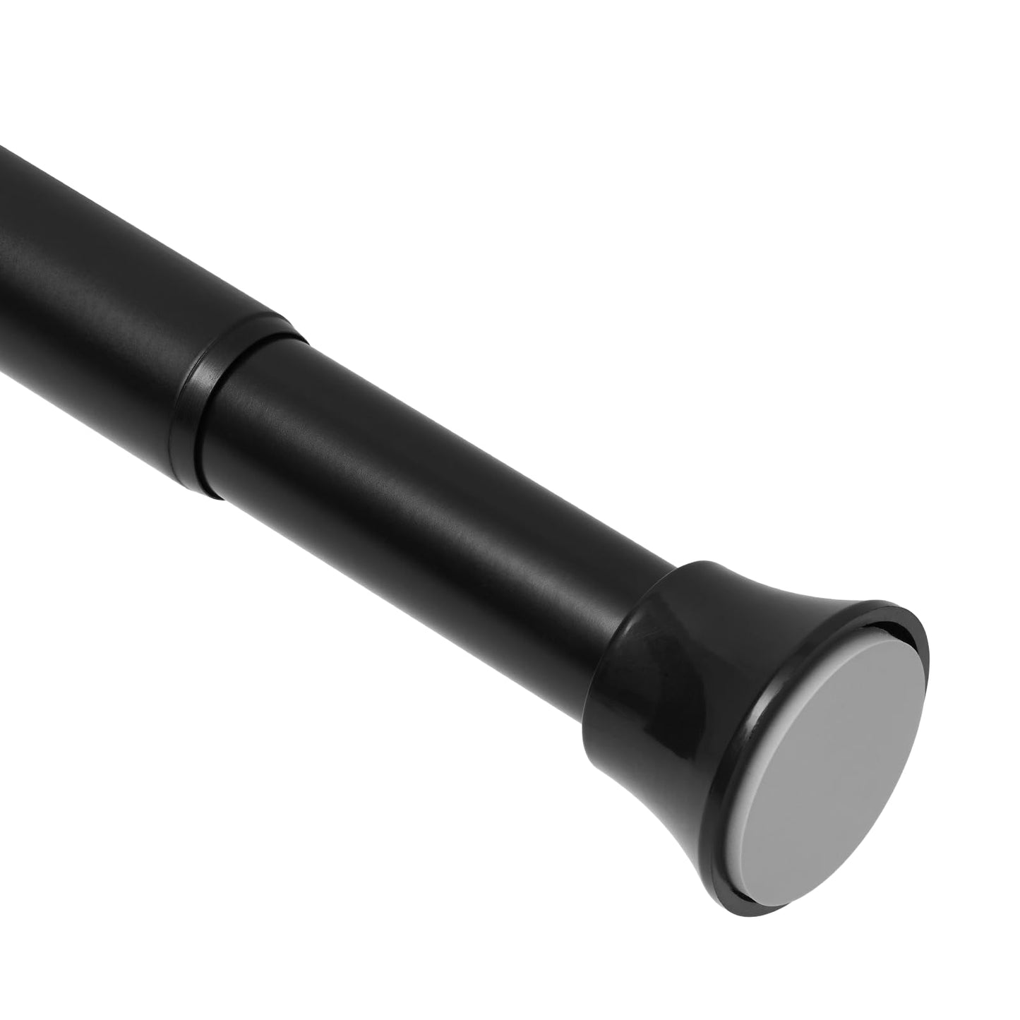 1PC Stainless Steel Shower Curtain Rod Tension Pole, Extendable Shower Curtain Poles No Drilling Tension Rods for Clothes Non-Slip Black Shower Rail