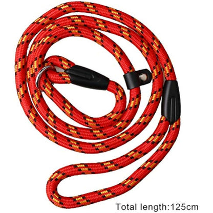 nuoshen Dog Slip Lead,125cm Extremely Durable Strong Dog Training Leash Rope Adjustable Pet Lead Leash for Dogs, Red