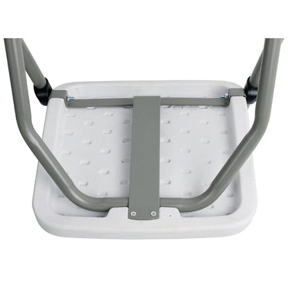 Bolero Folding High Stools Steel Frame Plastic Seat, Pack of 2, White